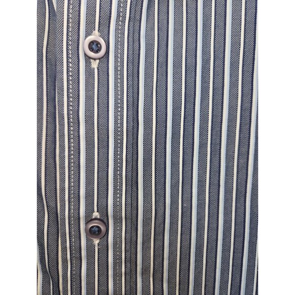 Robert Graham Mens Striped Shirt Long Sleeve Dress Shirt XL Button-Up Textured - Picture 8 of 10